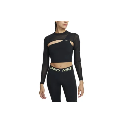 NIKE Черные Женские Короткие Топы