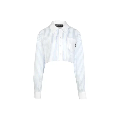 Ann Andelman Синий с Белым Lettering Женские Короткие Топы