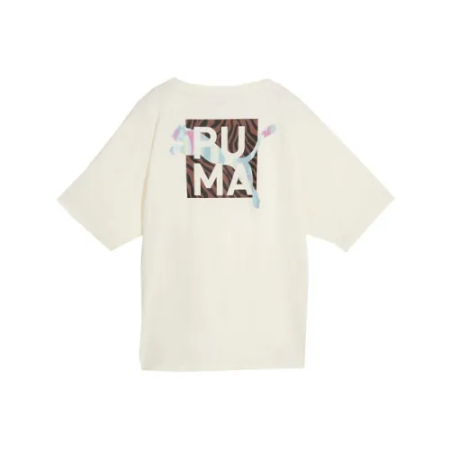 PUMA T-рубашка DE Training Boyfriend ANIMAL REMIX Femme T-рубашка Женская Ecru