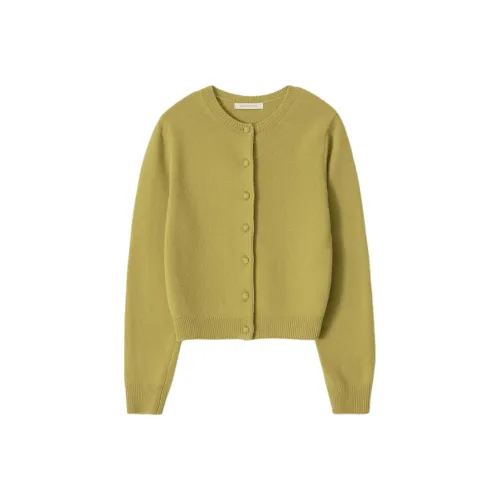 NOTHING WRITTEN Diene Круглый Кардиган Свитер Женские OLIVE Оливково-зеленый