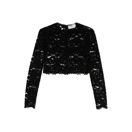 CHIARA FERRAGNI SS24 CROP TOP Женские Черный