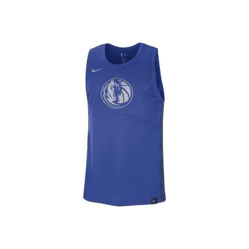 nike Dri Fit NBA Jersey Dallas Mavericks Starting 5 Courtside Баскетбольная Джерси Мужская Синяя