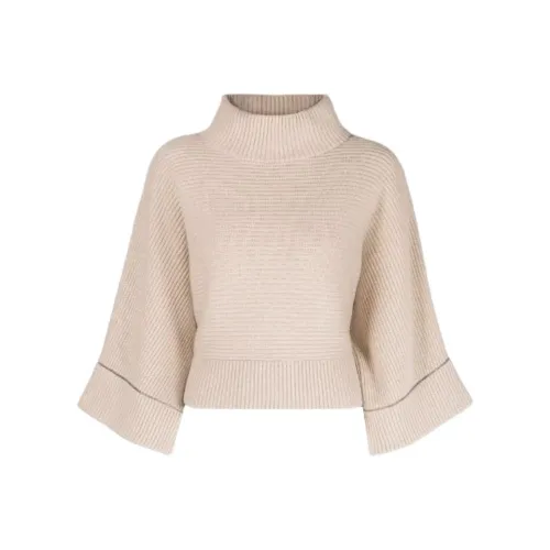 Brunello Cucinelli Бежевые Женские Свитеры