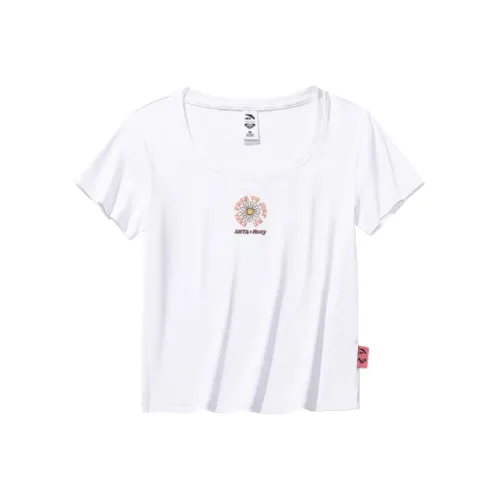 ANTA x Roxy Life Collection T-Shirt Женская Снежно-Белая