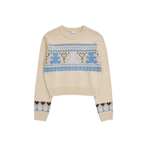 Acme De La Vie ADLV FW22 Свободный крой Свитер Женский Айвори