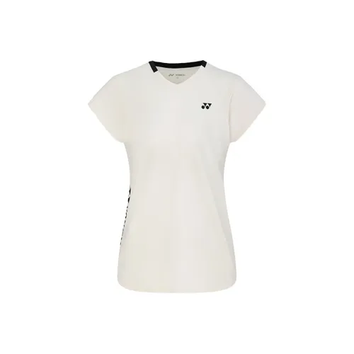 YONEX Training Series Стандартная T-рубашка Женская Айвори Белый