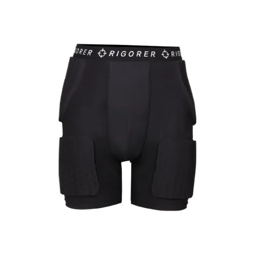 RIGORER Баскетбол Конкурентные Спортивные Защитные Баскетбольные Шорты Унисекс Черный
