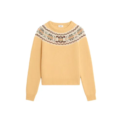 CELINE Желтые Женские Свитеры