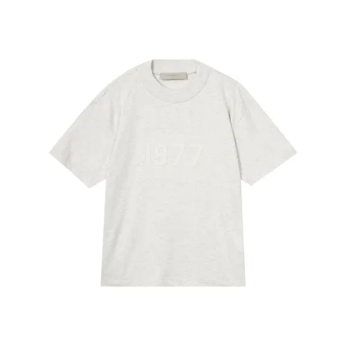 Fear Of God Essentials SS22 Рукав с оборванным плечом T-рубашка Женская Светлый овсяный