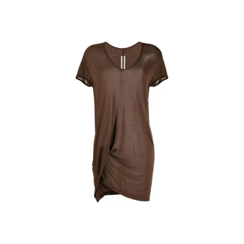 RICK OWENS совместный бренд RO T Рубашка Женская Кофейного цвета