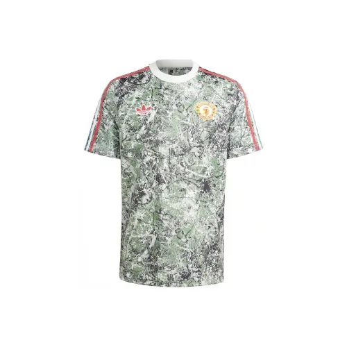 Adidas Originals MANCHESTER UNITED STONE ROSES Футбол Джерси Унисекс Зеленый