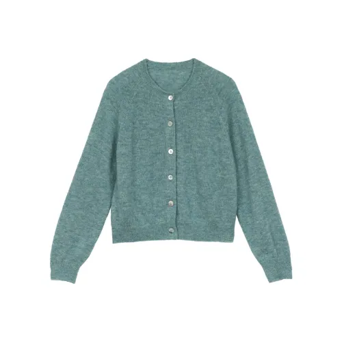 DOEN Petra Кардиган Свитер Женский Синий Мятный