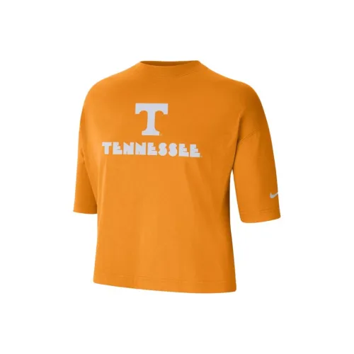 NIKE Апельсин Женские Короткие Топы