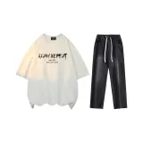 Комплект (белый топ+черные брюки)