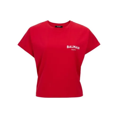 BALMAIN Женские красные футболки