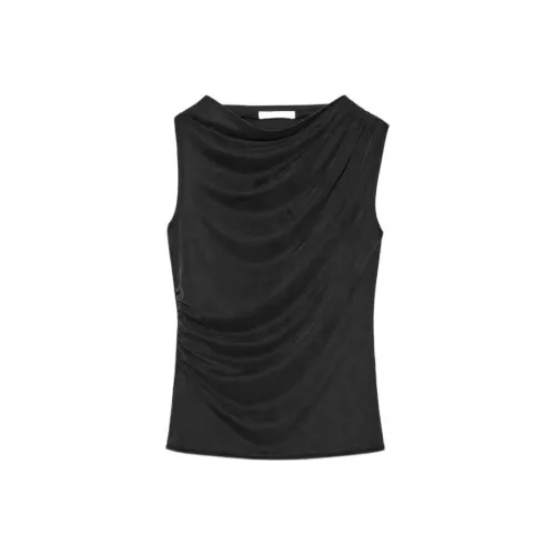 ZARA Черные Женские Т-рубашки