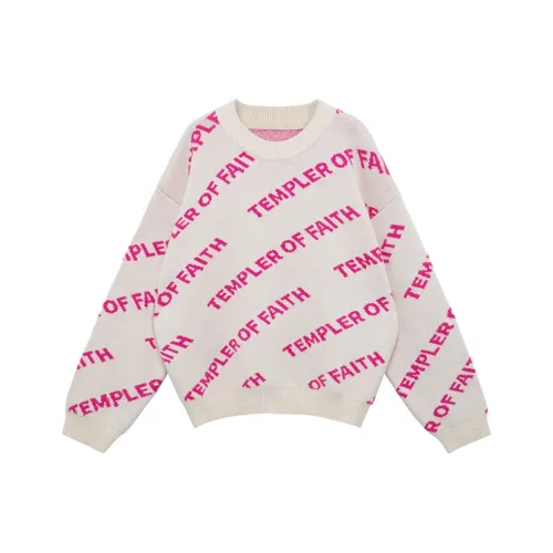 TEMPLER OF FAITH Свободный крой Свитер Женский Многоцветный