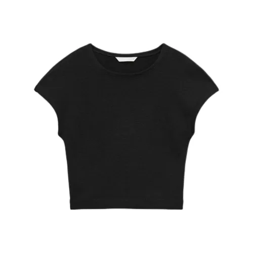 ZARA Черные Женские Т-рубашки