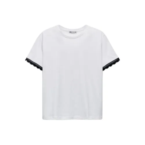 ZARA Черные Женские Т-рубашки