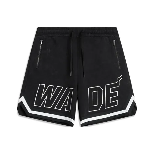 LINING Wade Collection Черные Промытые Мужские Повседневные Шорты
