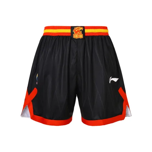 Лайнер CBA Collection Баскетбольные шорты Фанатская версия 23 24 Шэньчжэнь Команда Мужской Черный