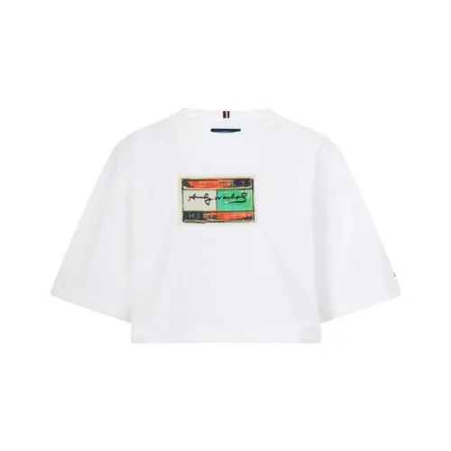 Tommy Hilfiger Tommy Hilfiger X Andy Warhol Co Бренд Белый Женские Короткие Топы