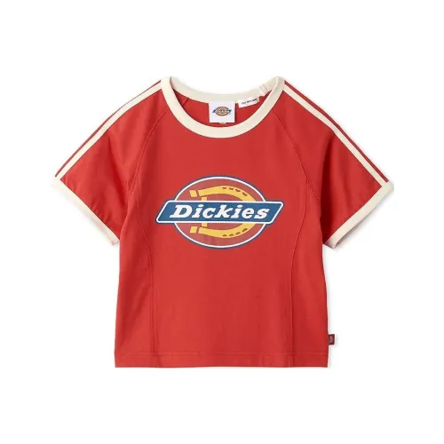 Dickies x Lily Brown Lily Brown Коллаборация Реглан-рукав Т-рубашка Женская Красная