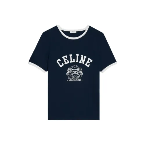 CELINE SS25 T Рубашка Женская Синяя