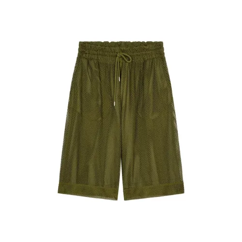 DRIES VAN NOTEN Оливково-зеленые Мужские Повседневные Шорты