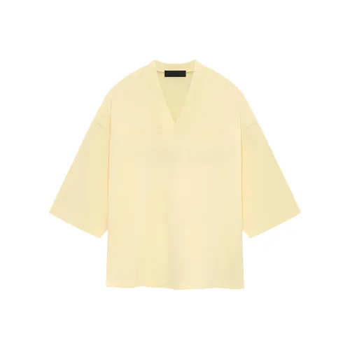 Fear of God Essentials SS24 Футбол Т-футбол Джерси Мужской Сад Желтый