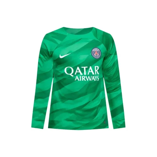 Nike Paris Saint Germain 2023 24 Stadium Goalkeeper Футбол Джерси Мужской Стадионный зеленый Стадионный зеленый Малахитовый Белый