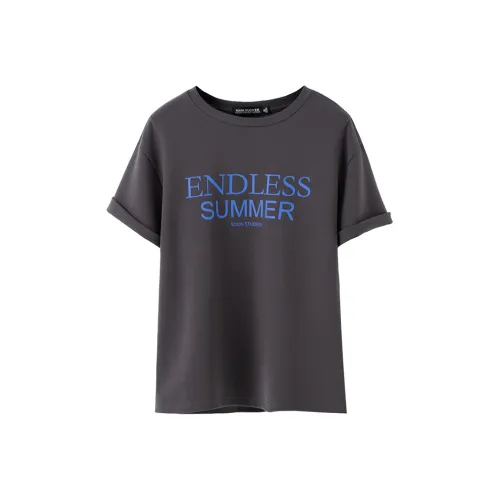 SOON FLOWER T-рубашка Женская Темно-серая