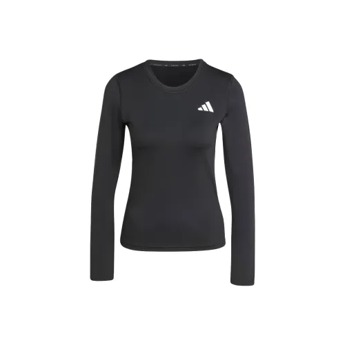 Adidas ESSENTIALS3 Полосы T-Рубашка Женская Черный Белый