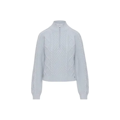 Aritzia Sunday Best Boreal 1 4 Zip Свитер Женские Foil GREY Foil Серый