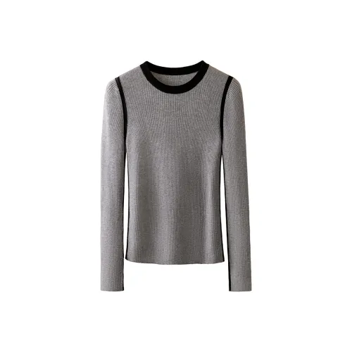 Cypress House Свитер Женский Светло-Серый и Черный