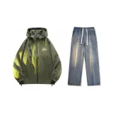 Set (Green Top + Nostalgic Blue Jeans)  
Комплект (Зеленый топ + Ностальгические синие джинсы)