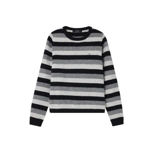 THE SOONG Свитер Женский Черный Серый Полосы