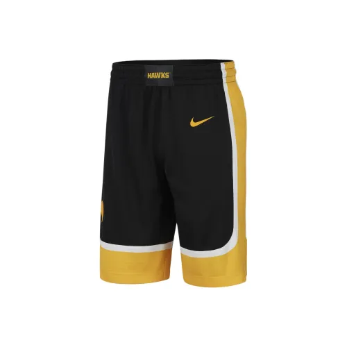 Nike College Dri FIT Iowa Баскетбольные шорты Мужские Черный Университетский Золотой