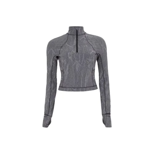 Lululemon Светоотражающий Мини Жаккард Графитно-серый Звездный свет Женские Короткие Топы