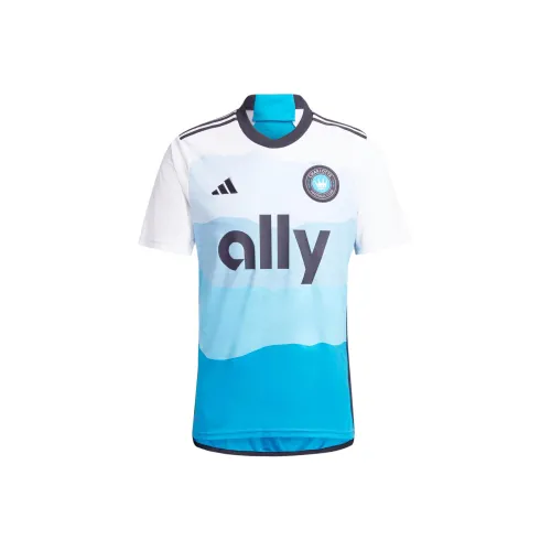 Adidas Charlotte FC 24 25 Дом Джерси Футбол Джерси Фанатская версия CHARLOTTE Дом Мужской Белый