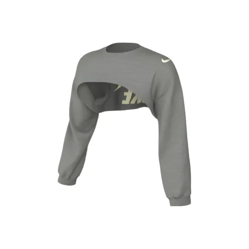 NIKE Средне-серый Женские Короткие Топы