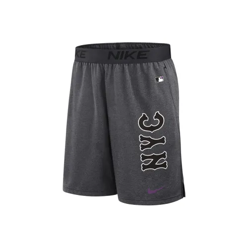 Nike MLB Коллаборация New York Mets Городской Connect Practice Спортивные шорты New York Mets Мужской Серый