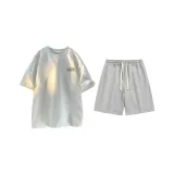 954 Белый + Вересковый серый (Комплект с коротким рукавом)