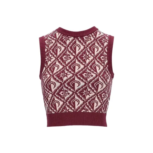 Marine Serre Red Women's Sweaters Марин Серр Красный Женский Свитера