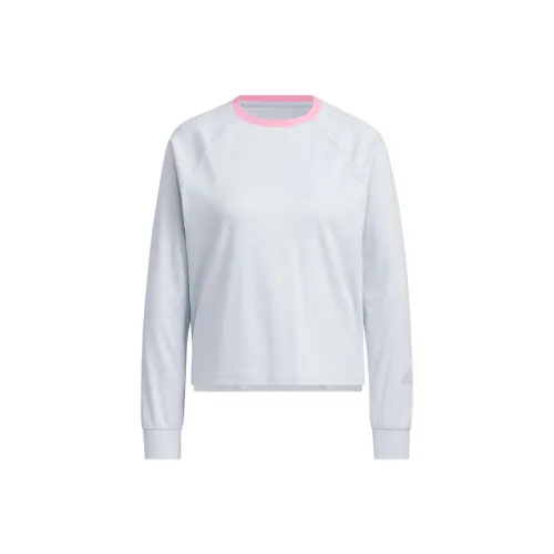 Adidas Реглан с длинным рукавом T-рубашка Женская Светло-синяя