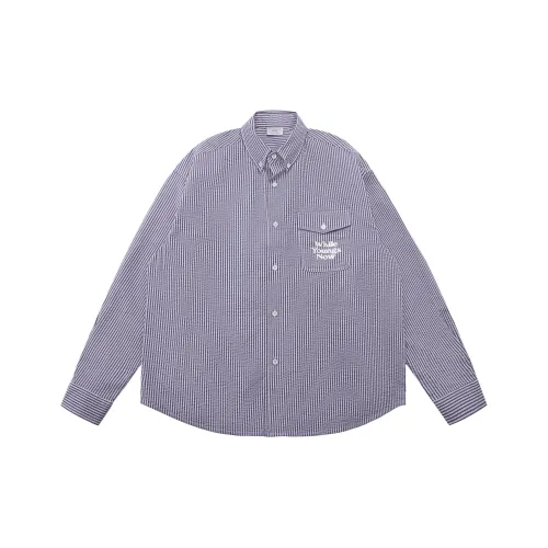 Borderless BDLS Рубашка Унисекс Синие Белые Полоски