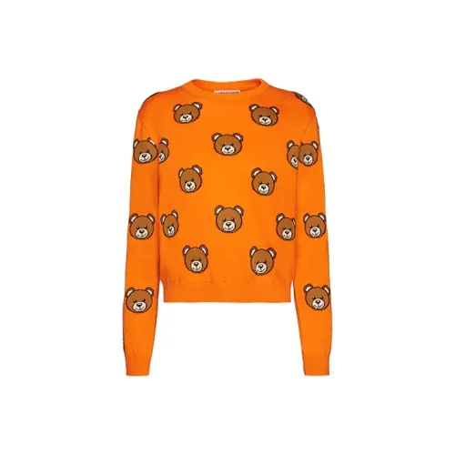 MOSCHINO SS21 Slim Fit Свитер Женский Оранжевый