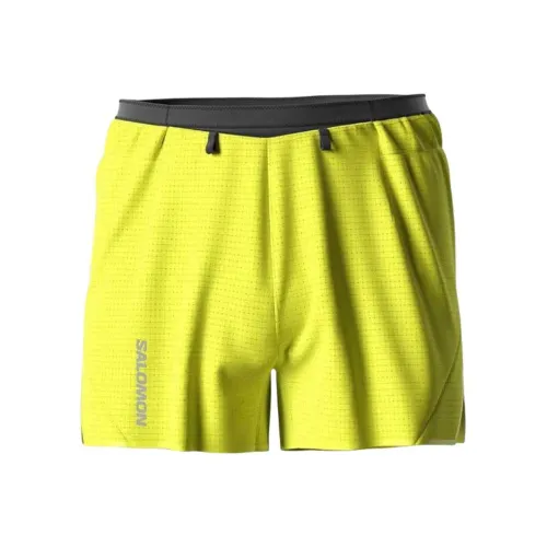 SALOMON Спортивные шорты Мужские Желто-зеленые