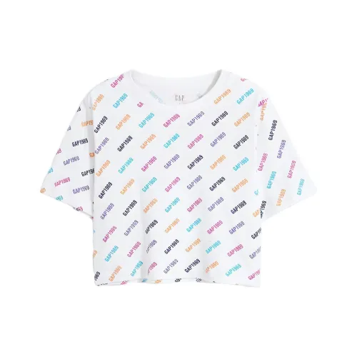 Gap SS23 Белый Женские Короткие Топы