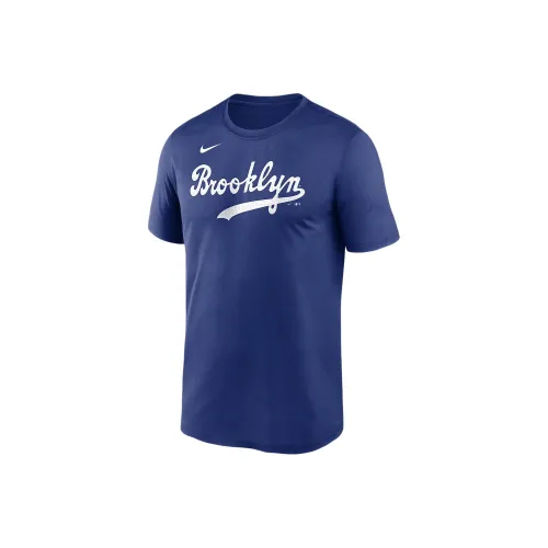 nike x MLB Brooklyn Dodgers Dri-FIT Форма Jackie Robinson Легенда Дом T Рубашка Мужской Королевский
